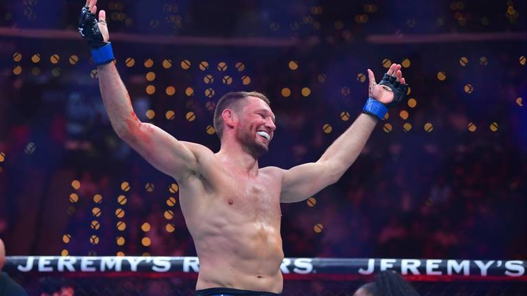 Reinier de Ridder viert zijn overwinning (foto: Imagn Images/ SIPA USA).