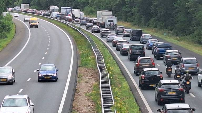 File op de A4 (foto: Persbureau Heitink).