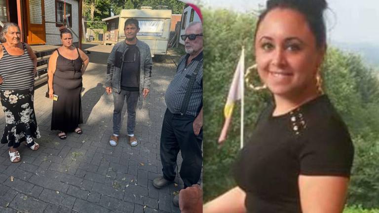 Links de familie van Joeweela, rechts Joeweela zelf (fotocompilatie: L1).