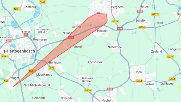 In Oss is een stroomstoring (foto: Enexis).