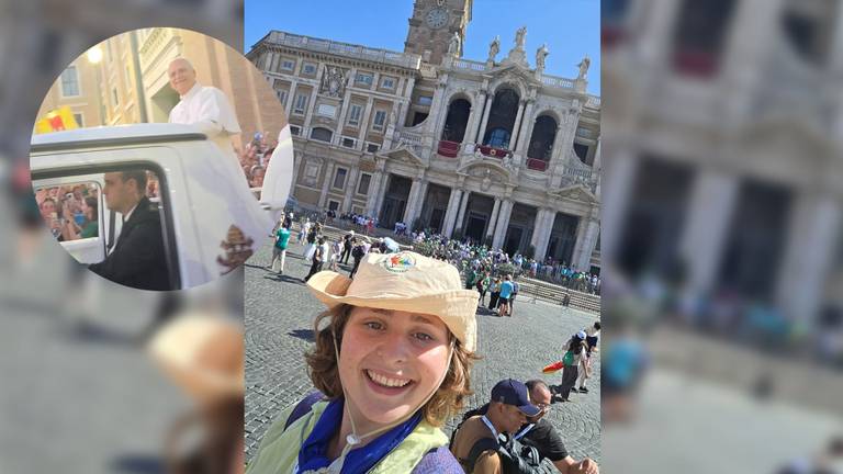 Esmee is op pelgrimage naar Rome (foto: Esmee van Bragt).