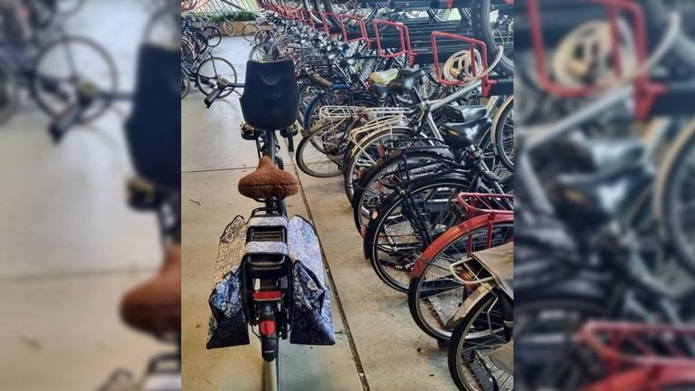 De fiets waarbij de dief het slot probeerde door te knippen (foto: wijkagent_denbosch_deuteren / Instagram).