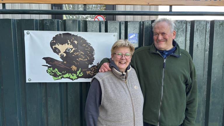 Dré en Conny Scheeres, eigenaren van Egelopvang Roosendaal (foto: Thijs den Ouden).