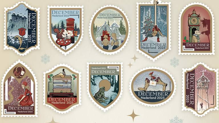 De speciale Efteling-decemberzegels.