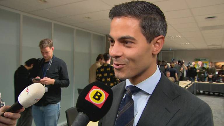 Een blije Rob Jetten de ochtend na de verkiezingen.