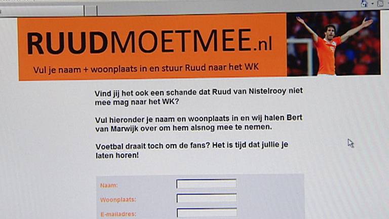 Website fans Ruud van Nistelrooy voor WK
