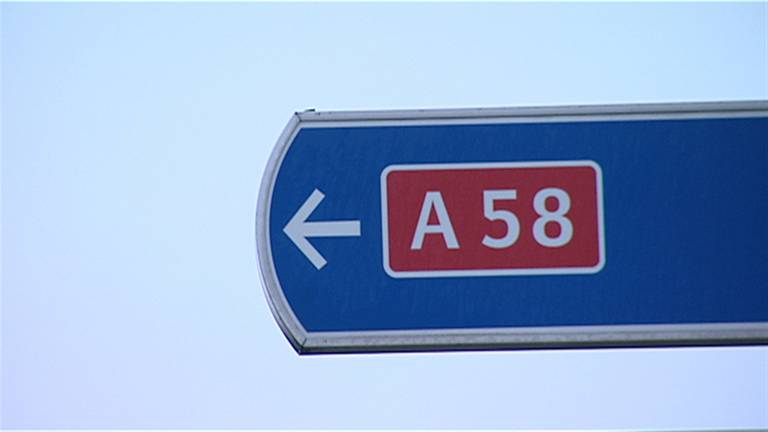 Over de A58 naar Breda lopen mag niet 