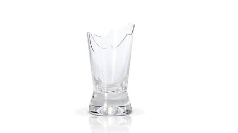 Een gebroken glas (foto: archief).