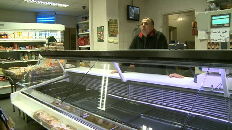 Geen vlees meer te vinden in de vitrine