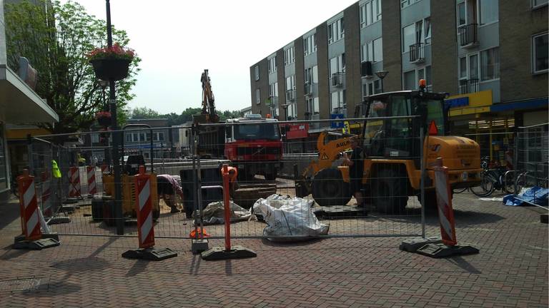 Eerdere herstelwerkzaamheden bij parkeergarage.