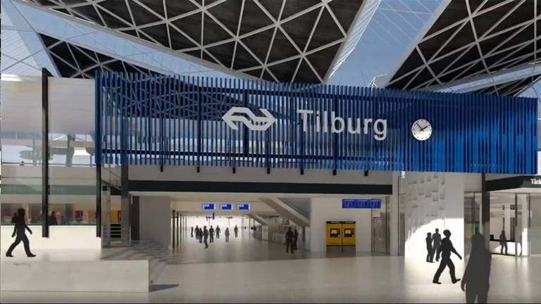 Het station in Tilburg.