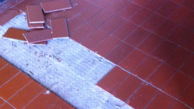 Vloer school niet gescheurd