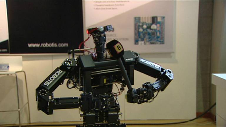 Een van de spelers die meedeed aan de Robocup 2013 in Eindhoven