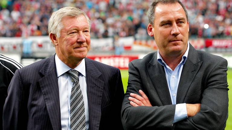 René Meulensteen (rechts) met zijn voormalige baas Alex Ferguson (foto: Pics-United)