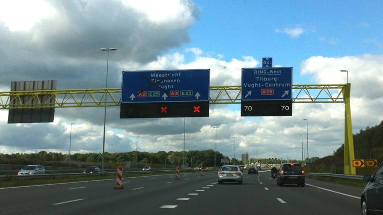 A2 afgesloten. (Foto: Martijn de Bie)