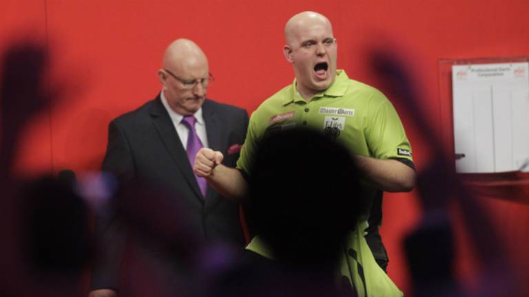 Michael van Gerwen wil tweede WK-titel (Foto: Lawrence Lustig/PDC)