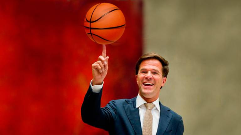 Mark Rutte een basketbaltalent?