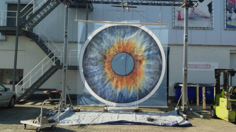 Het oog zoals het bij Würth in Den Bosch hangt.