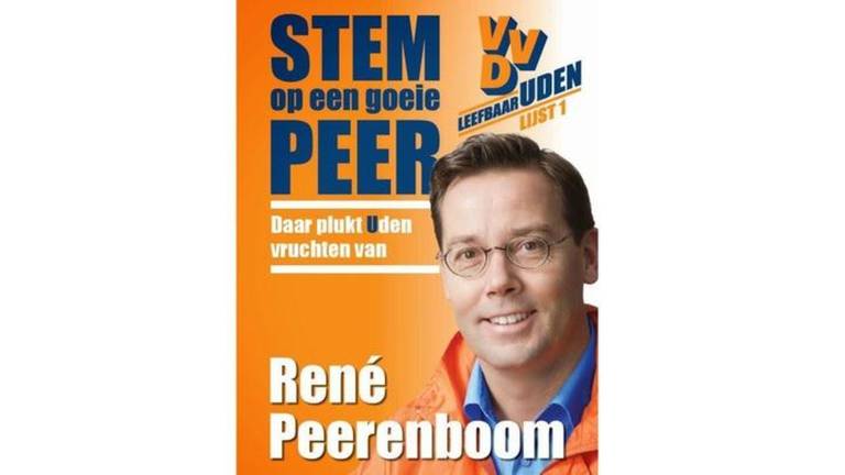 De bewuste poster met Rene Peerenboom 