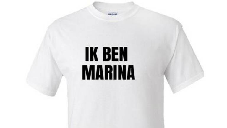 Shirt: 'Ik ben Marina' (Foto: twitter.com/geertwilderspvv)