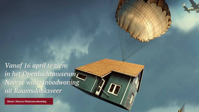 Waternoodwoning uit Raamsdonkveer te zien in het Nederlands Openluchtmuseum