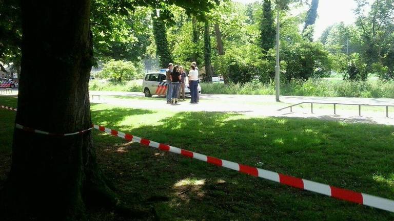 De vindplaats van het lijk (foto: Emile Vaessen)