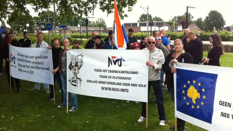 Protest van NVU in Deurne vanwege overval op juwelier Goldies rustig verlopen