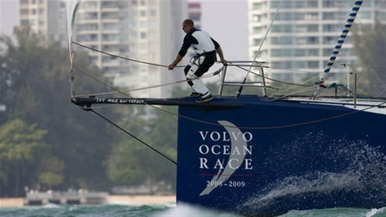 Gerd-Jan Poortman tijdens een eerder Volvo Ocean Race (Foto: Twitter)