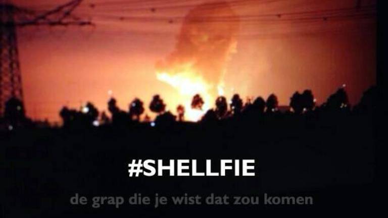 Shellfie was trending op Twitter na de brand in Moerdijk (Foto: Twitter)