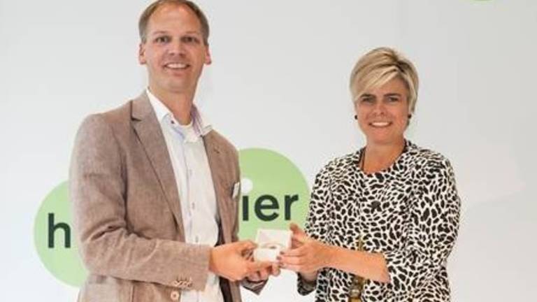 De winnaar met prinses Laurentien