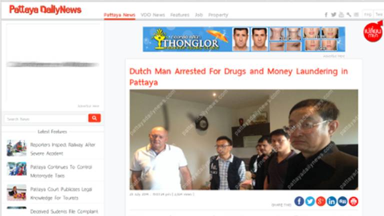 De aanhouding van Jan van Laarhoven op een Thaise website
