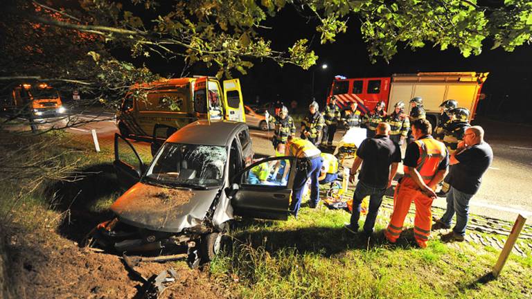 Ongeval in Bergeijk (foto: Rico Vogels / SQ Vision)