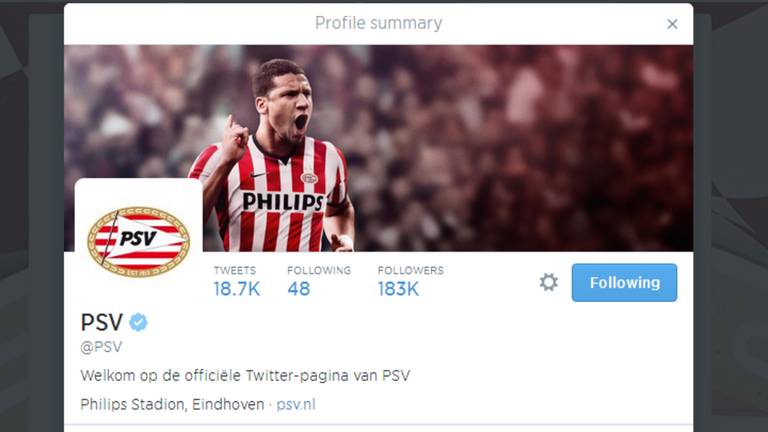 Twitteraccount @PSV