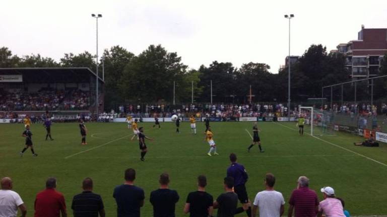 Oefenwedstrijd op Sportpark De Blauwe Kei (bron: I_am_PJS / Twitter)