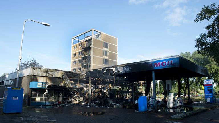 Overdag is de schade goed zichtbaar (foto: ANP)