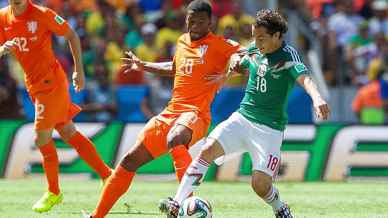 Guardado in actie tegen Oranje (foto: VI Images)