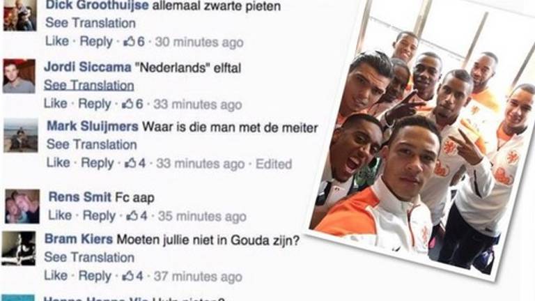 De reacties op de Facebook-pagina van Voetbalzone