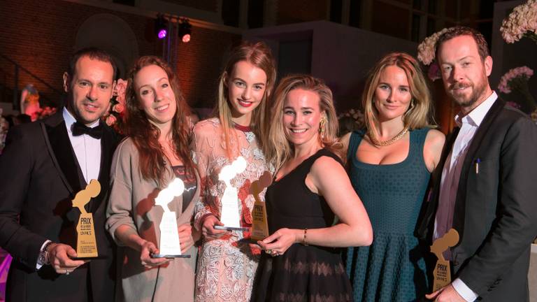 Jan Taminiau, rechts, met de andere winnaars (foto: Marie Claire)