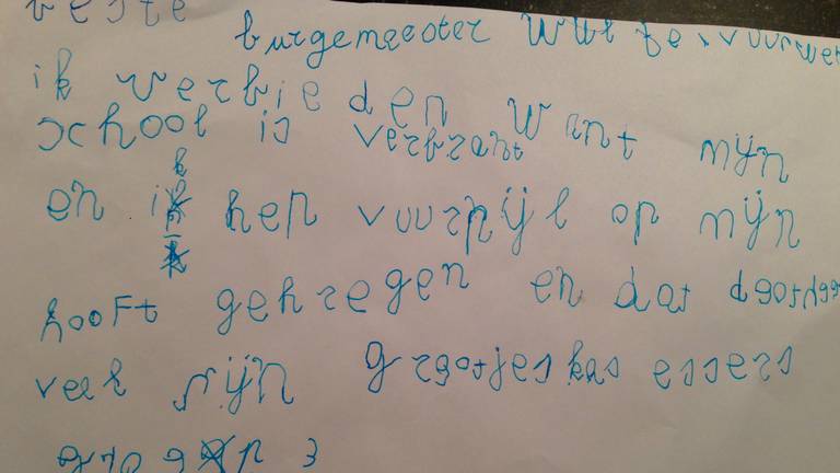 De brief van de 7-jarige Kas Essers
