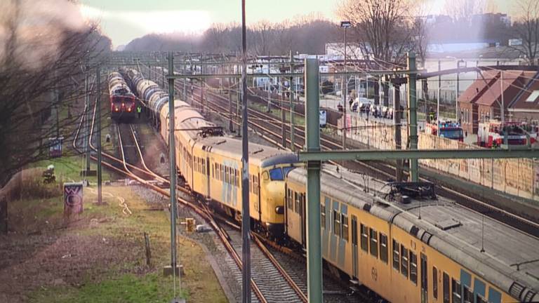 De treinbotsing (archieffoto: Martijn van de Wouw)