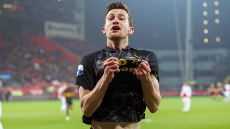 Erik Falkenburg na doelpunt (Foto: VI Images)