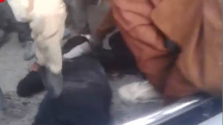 Beeld van de mishandeling van de vrouw