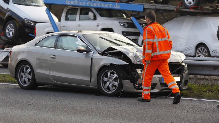 Ongeval op A27 (foto: Marcel van Dorst/SQ Vision)