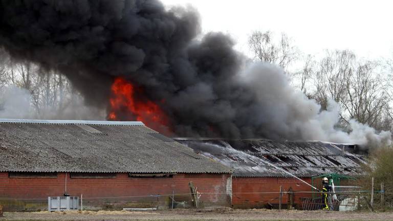 Brand in schuur Achtmaal meester (foto: Alexander Vingerhoeds/Obscura)