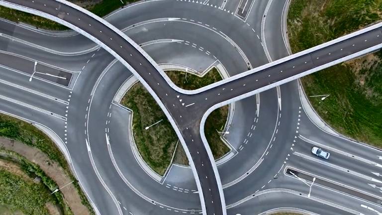 Het nieuwe verkeersplein in Rosmalen in vogelvlucht (beeld: Paul Eijkemans)