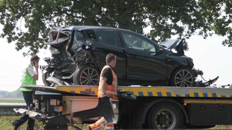 Ongeluk op A58 bij Wouwse Plantage. (foto: Alexander Vingerhoeds/Obscura Foto)