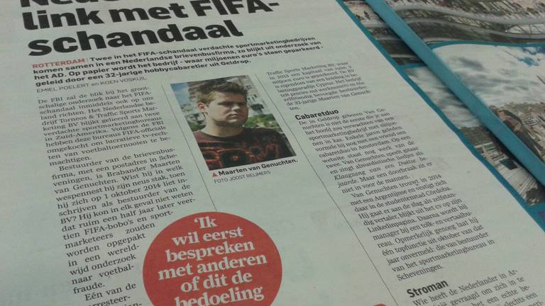 Het AD linkt Van Genuchten aan het FIFA-schandaal.