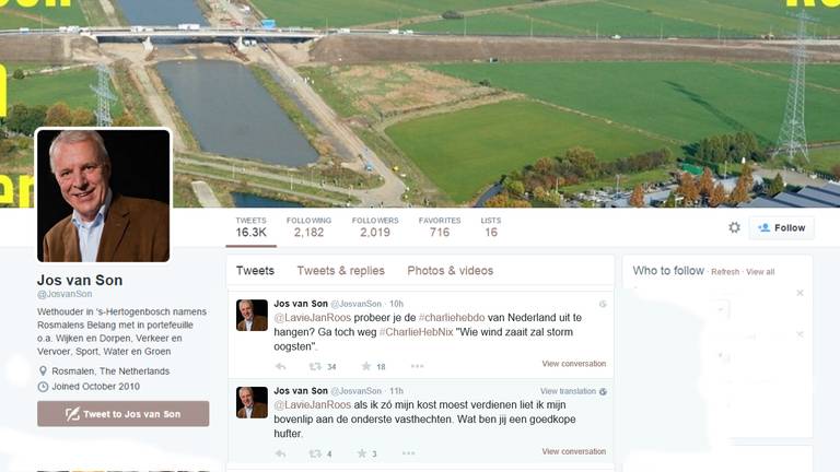 Een aantal tweets van de wethouder.