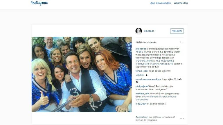 De perspresentatie. (screenshot Instagram)