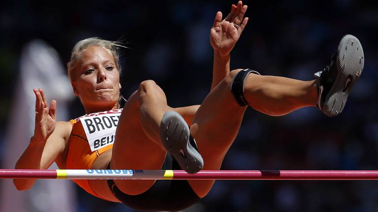 Nadine Broersen kwam bij het hoogspringen over een hoogte van 1,86 meter. (Foto: ANP).